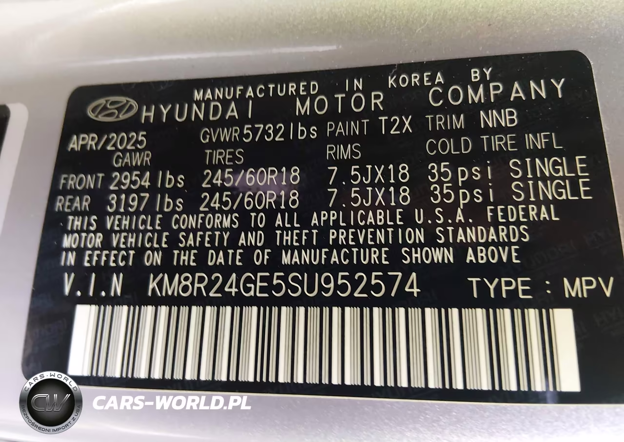 2025 Hyundai Palisade Sel VIN:KM8R24GE5SU952574 - 9