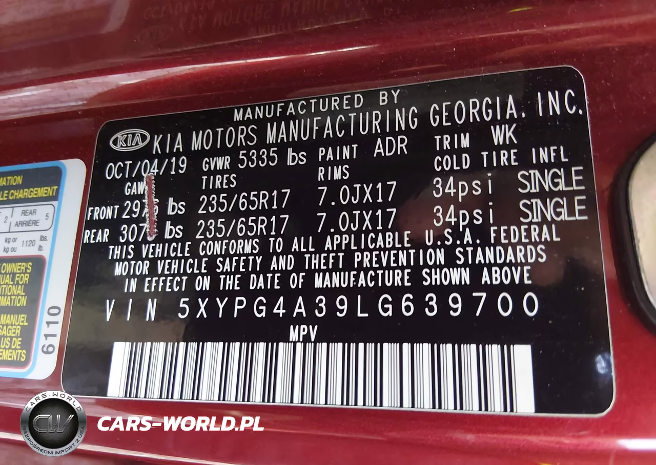 2020 Kia Sorento 2.4L Lx VIN:5XYPG4A39LG639700 - 9