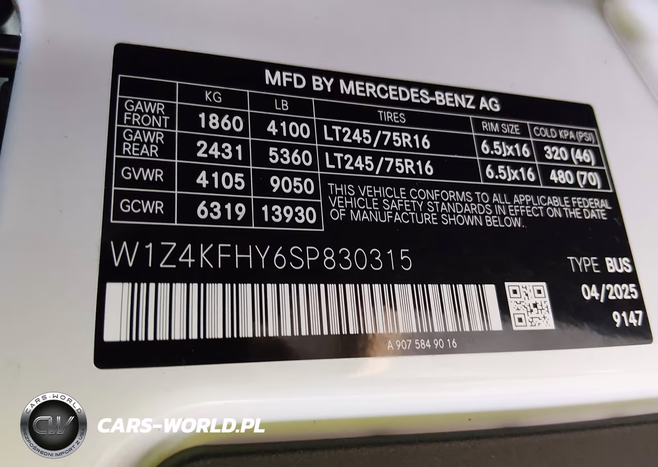 2025 Mercedes-Benz Sprinter 2500 Standard Roof 4-Cyl Diesel VIN:W1Z4KFHY6SP830315 - 9