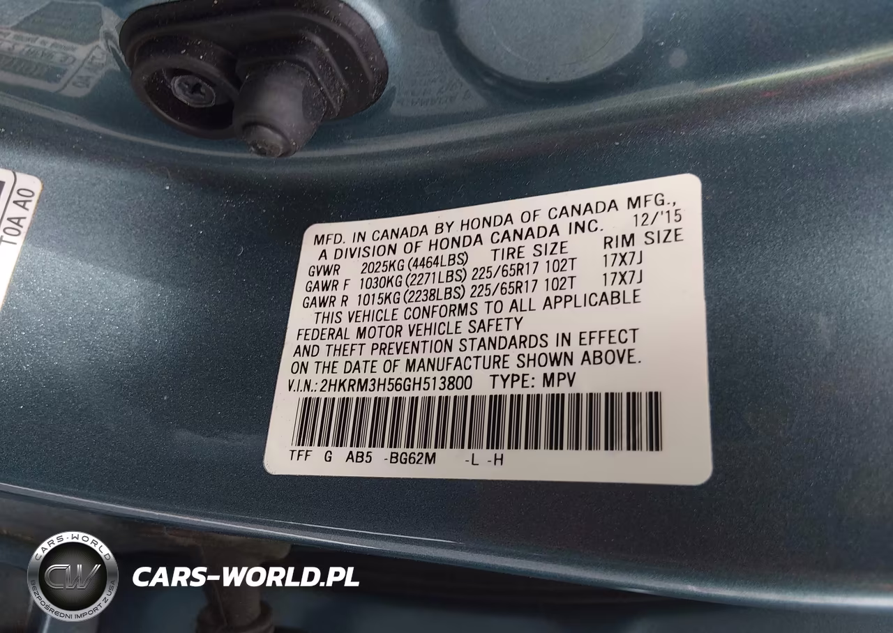 2016 Honda Cr-V Ex VIN:2HKRM3H56GH513800 - 9