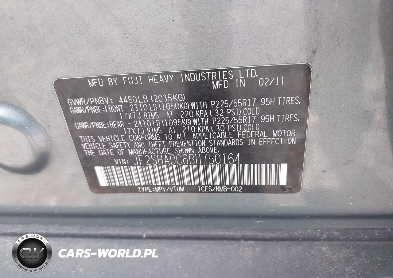 2011 Subaru Forester 2.5X Premium VIN:JF2SHADC6BH750164 - 9