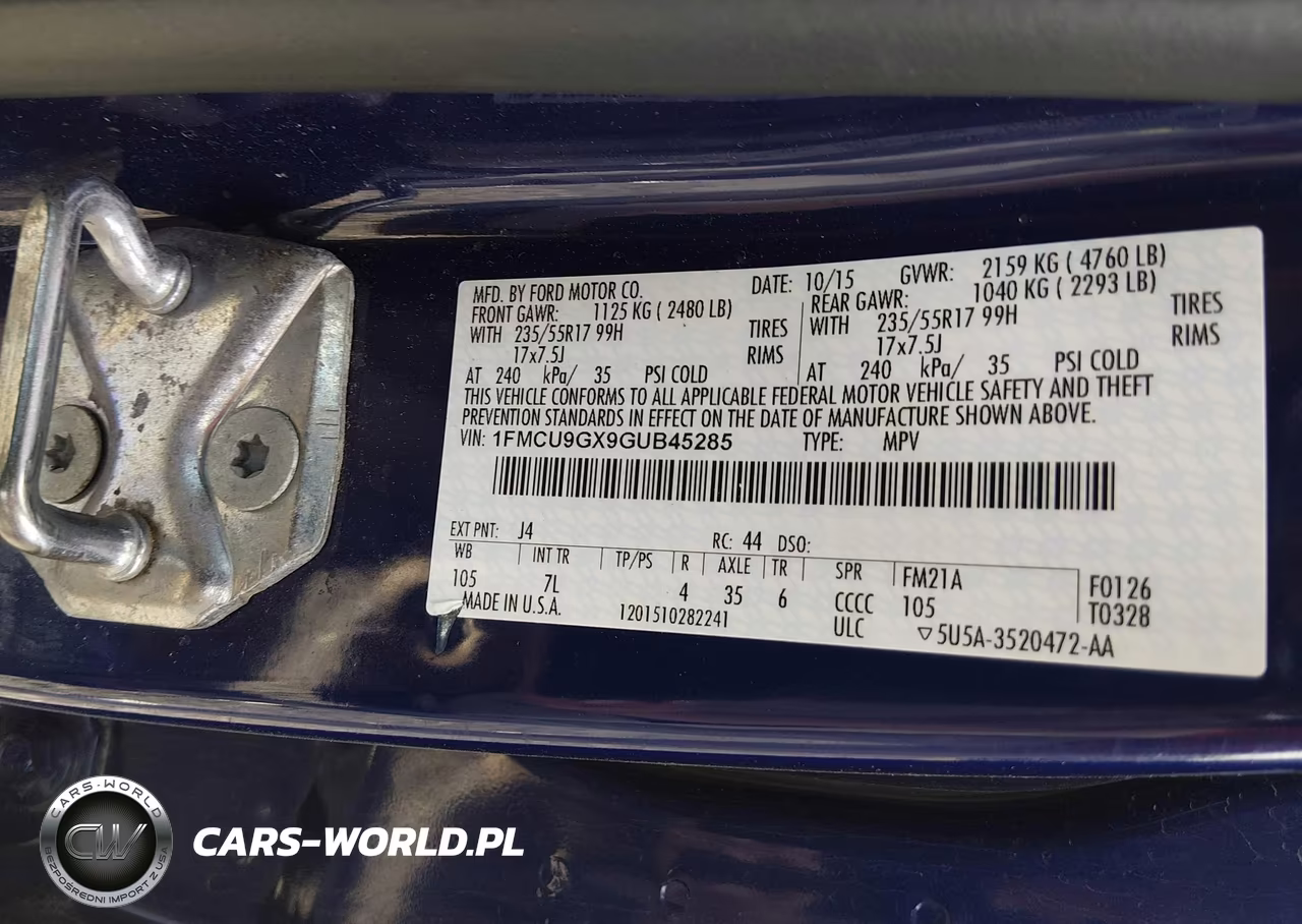 2016 Ford Escape Se VIN:1FMCU9GX9GUB45285 - 9