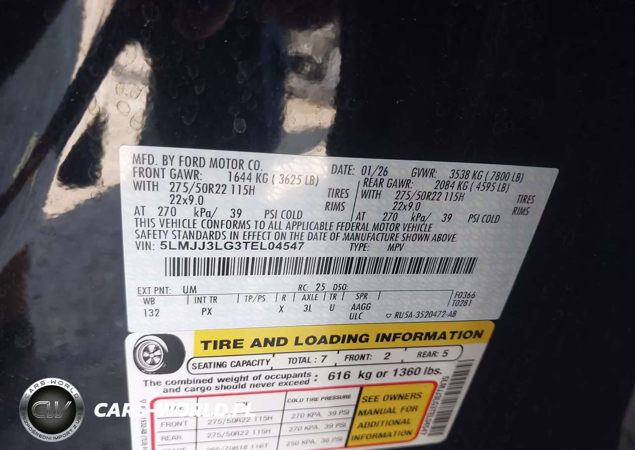 2026 Lincoln Navigator Reserve L VIN:5LMJJ3LG3TEL04547 - 9