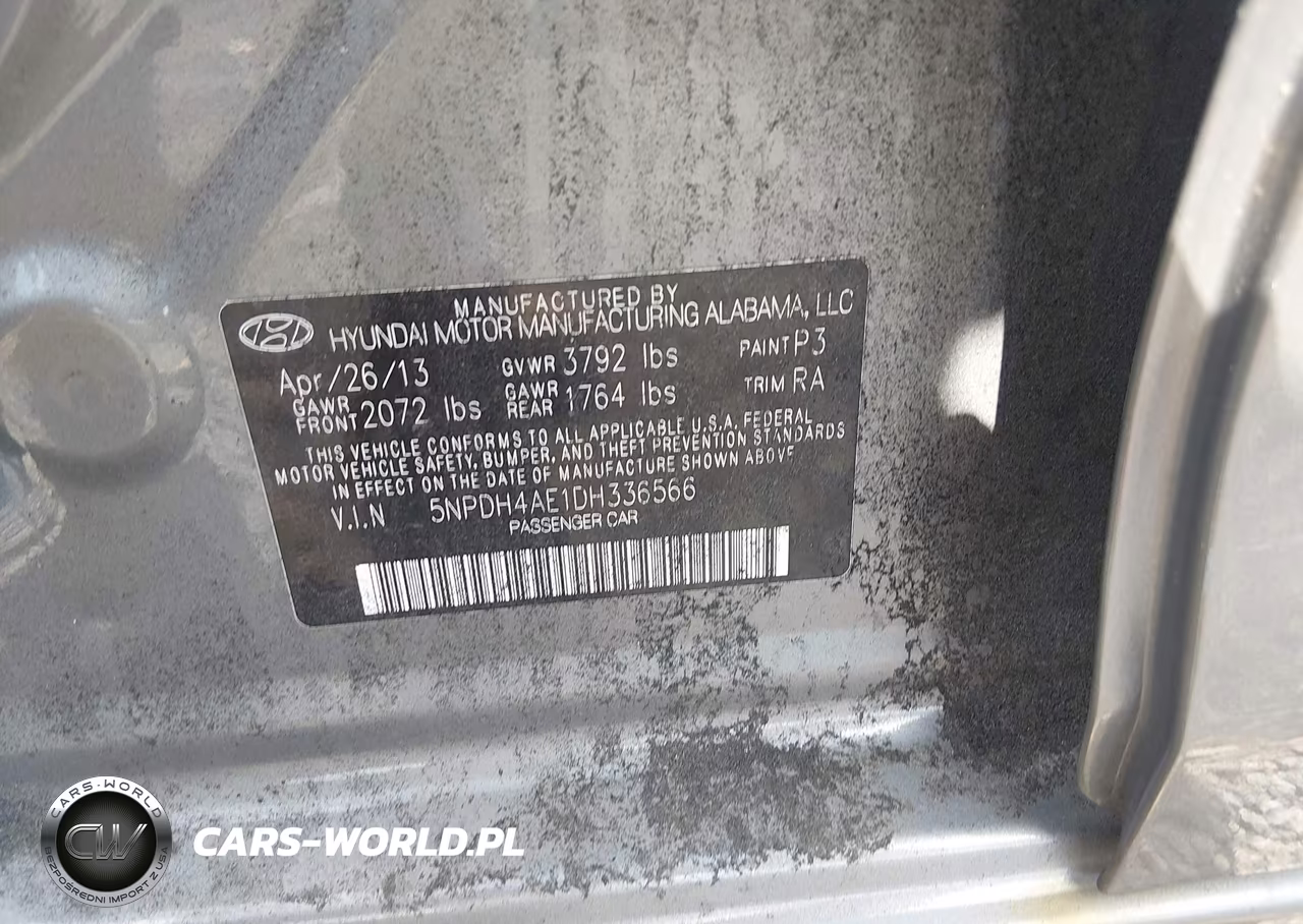 2013 Hyundai Elantra Limited VIN:5NPDH4AE1DH336566 - 9
