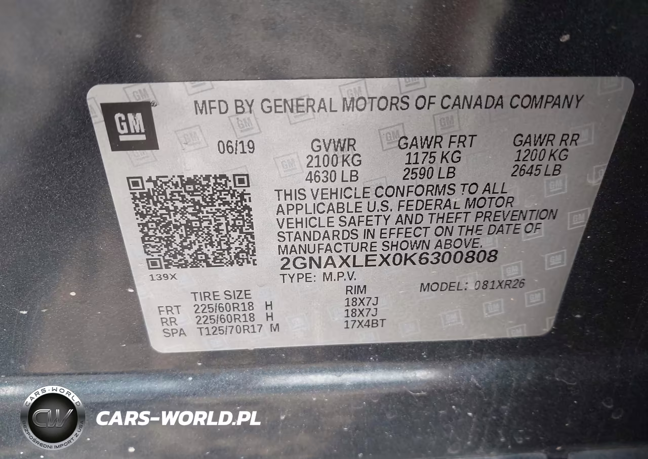 2019 Chevrolet Equinox Lt VIN:2GNAXLEX0K6300808 - 9