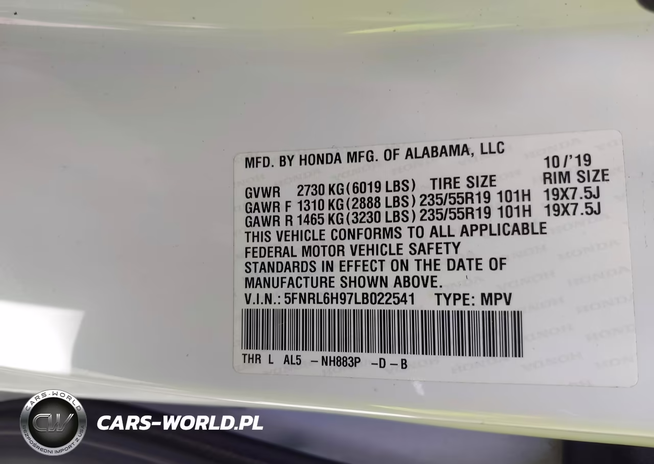 2020 Honda Odyssey Elite VIN:5FNRL6H97LB022541 - 9