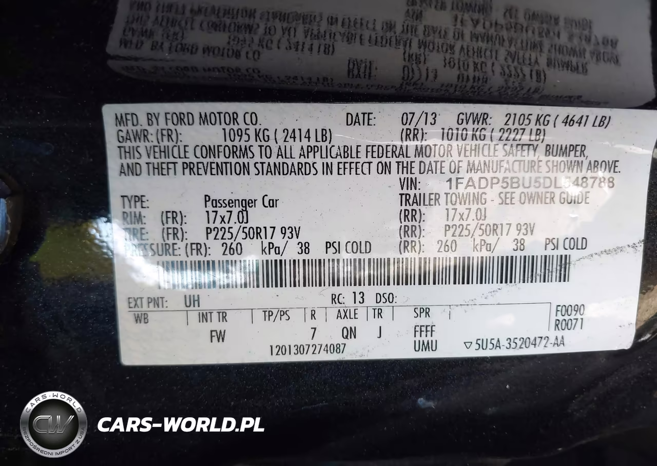 2013 Ford C-Max Hybrid Sel VIN:1FADP5BU5DL548788 - 9