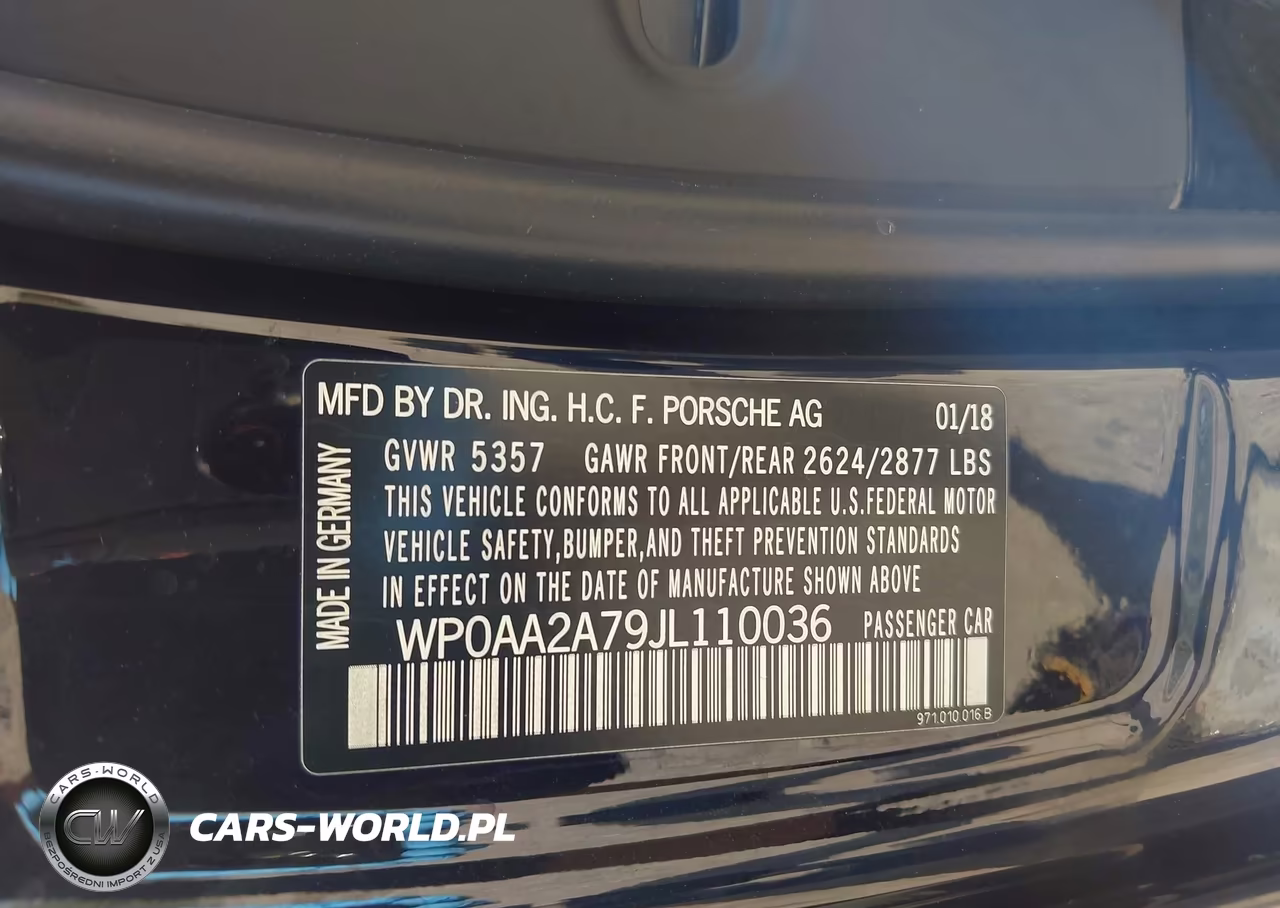 2018 Porsche Panamera 4 VIN:WP0AA2A79JL110036 - 9