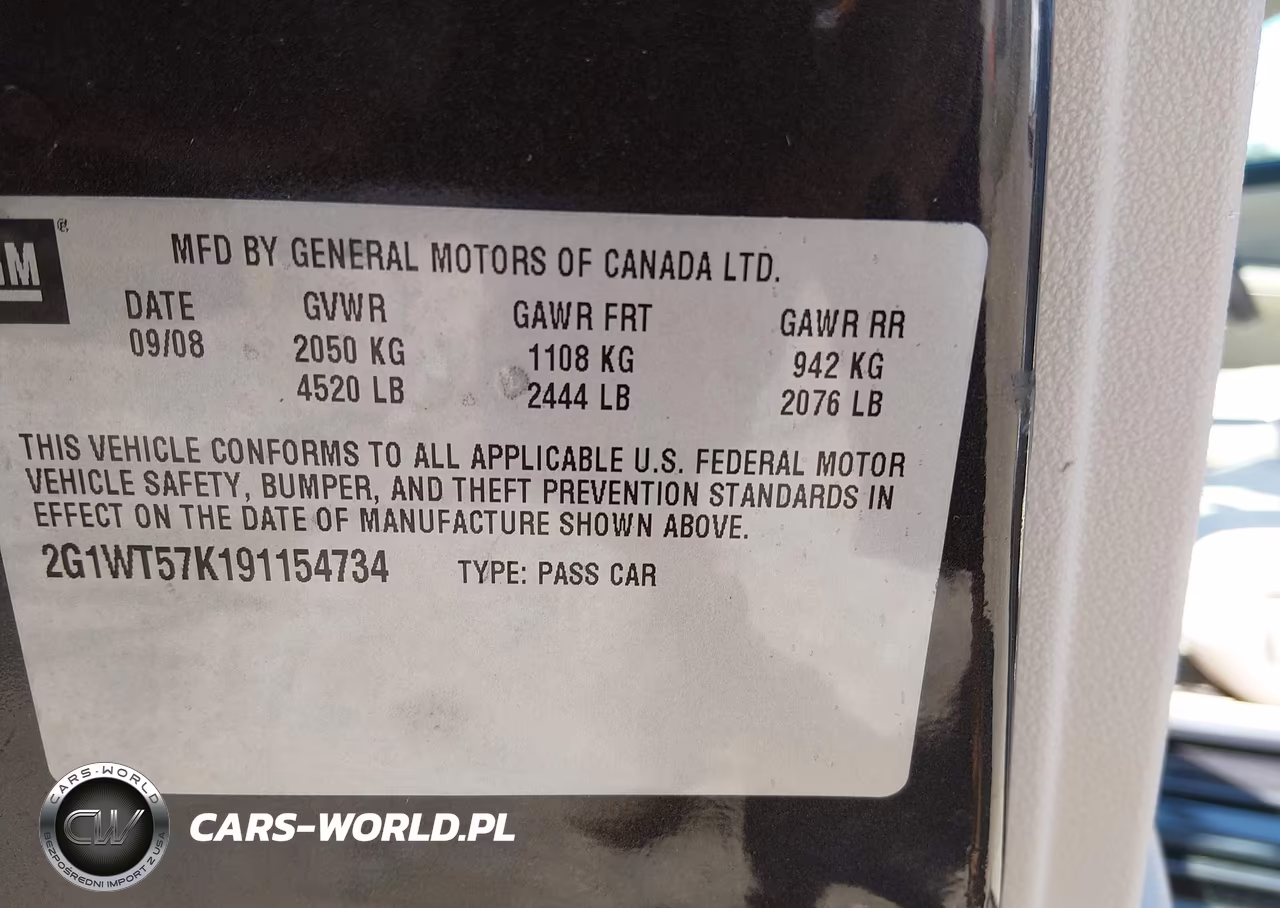 2009 Chevrolet Impala Lt VIN:2G1WT57K191154734 - 9