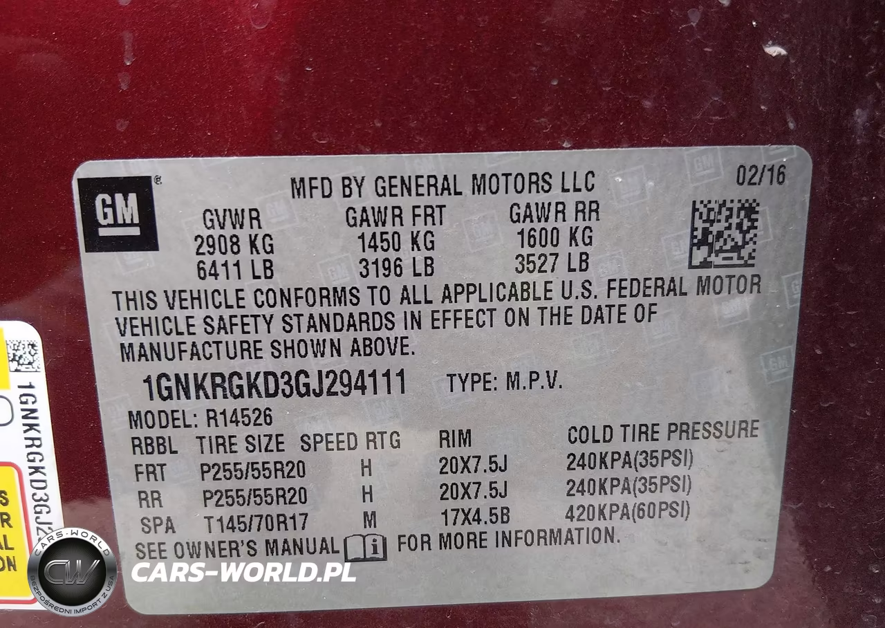 2016 Chevrolet Traverse 1Lt VIN:1GNKRGKD3GJ294111 - 9