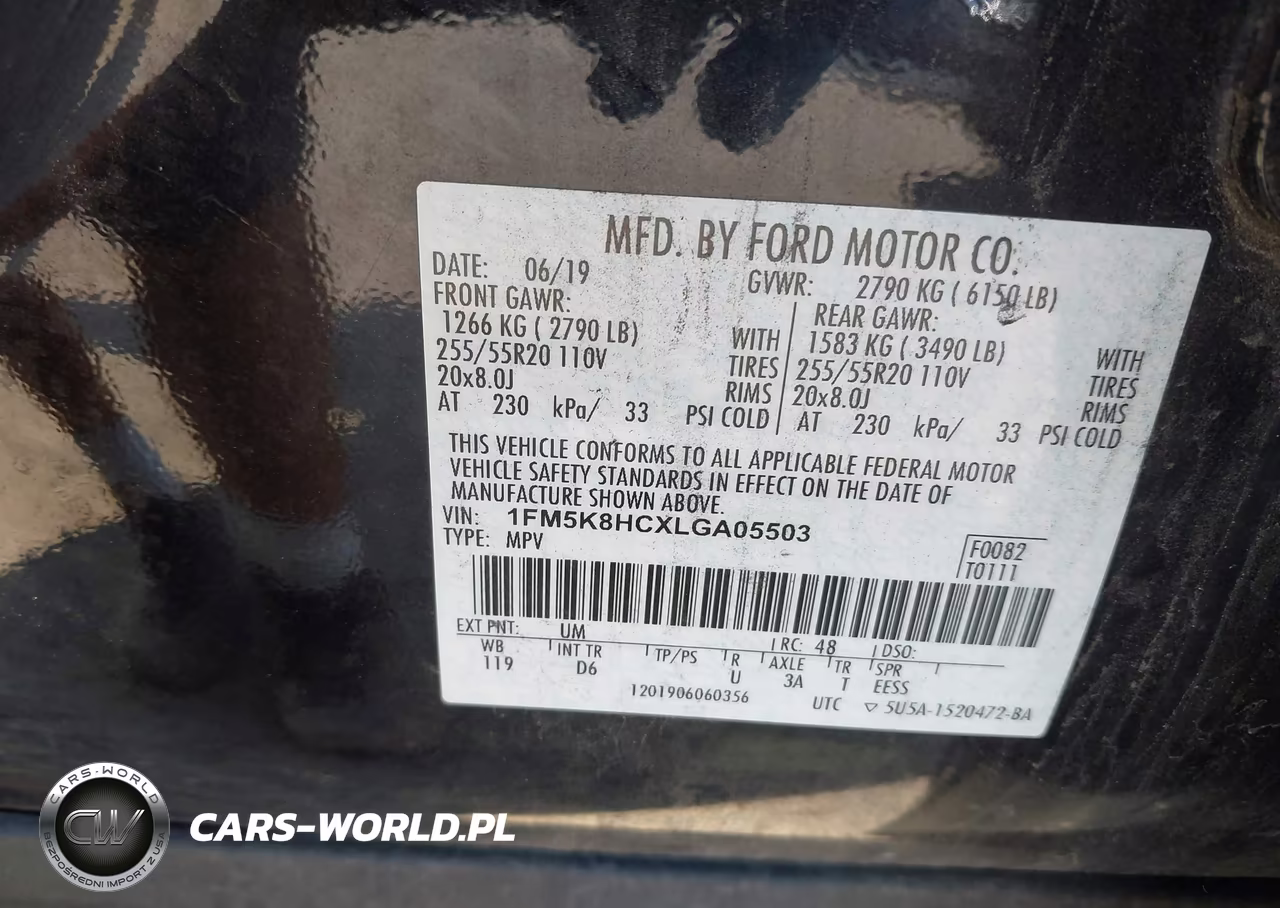 2020 Ford Explorer Platinum VIN:1FM5K8HCXLGA05503 - 9