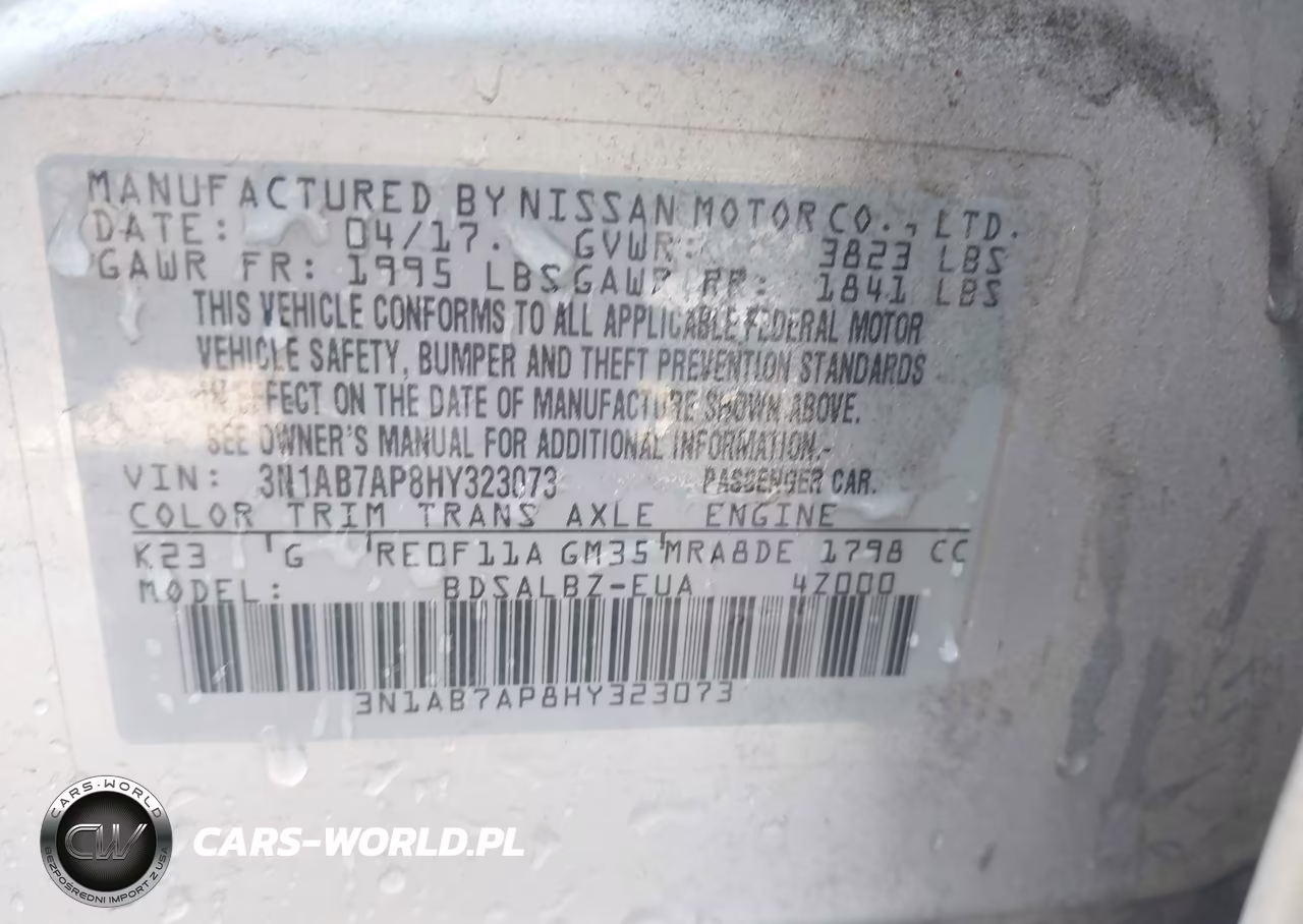 2017 Nissan Sentra S VIN:3N1AB7AP8HY323073 - 9