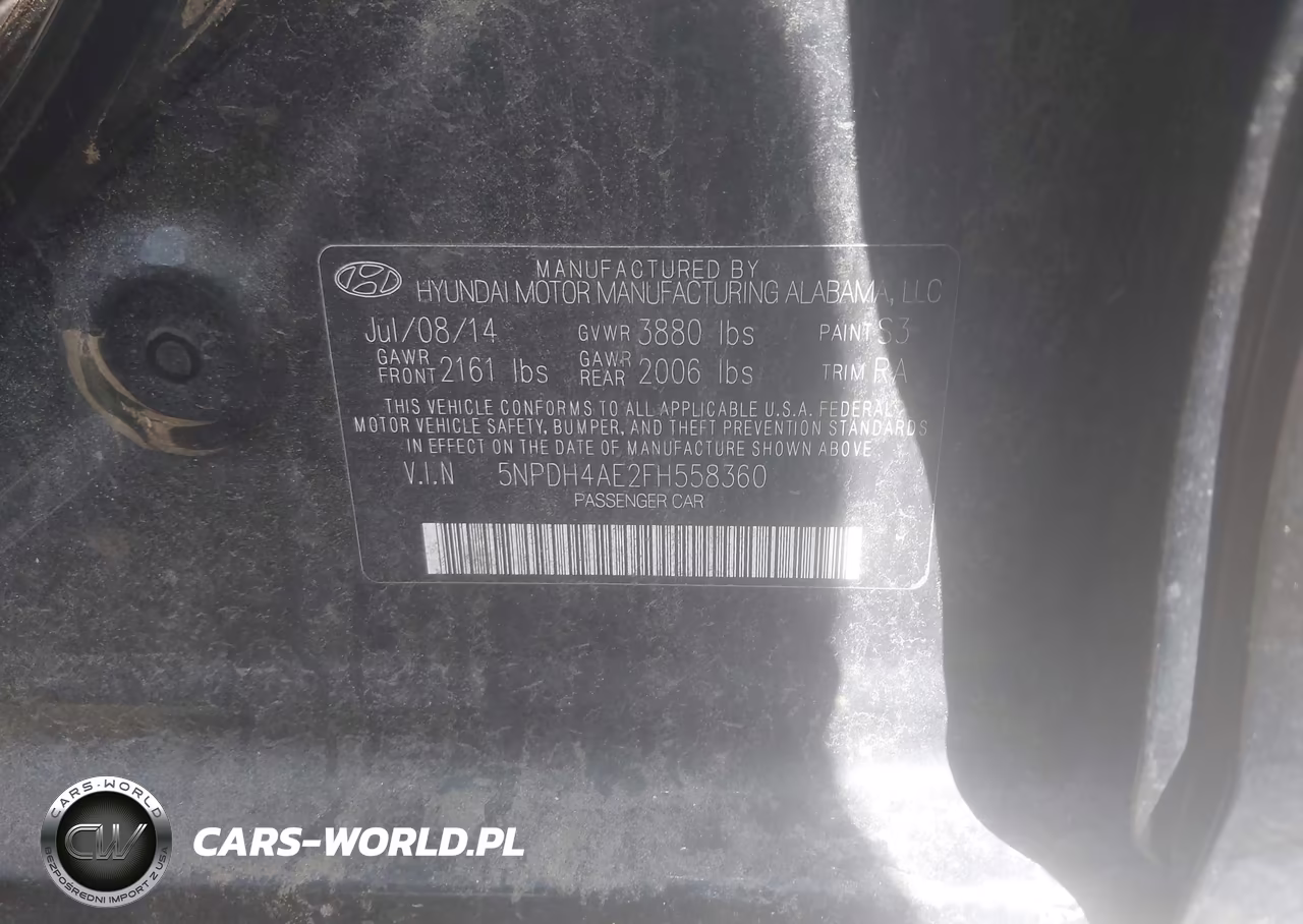 2015 Hyundai Elantra Se VIN:5NPDH4AE2FH558360 - 9