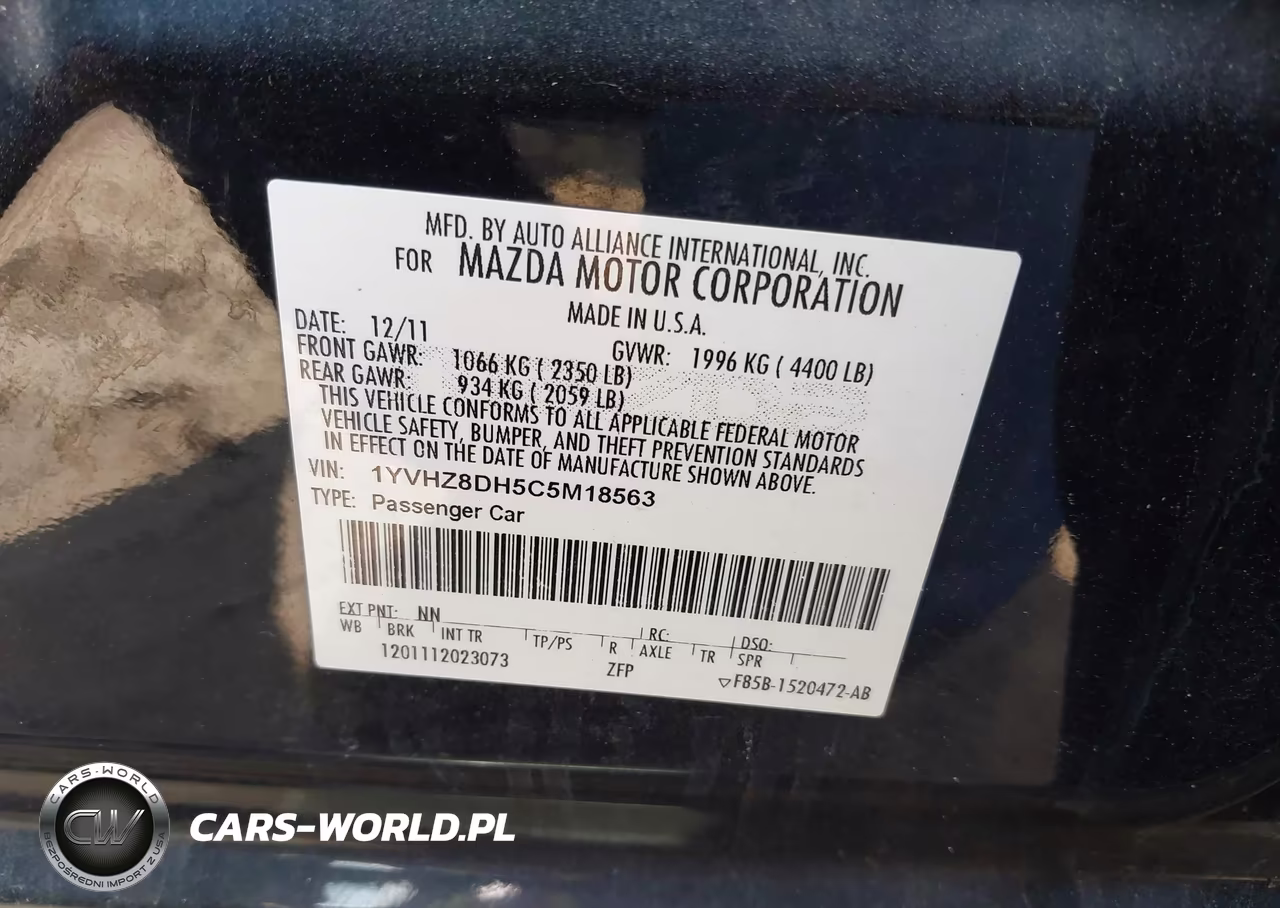 2012 Mazda Mazda6 I Touring VIN:1YVHZ8DH5C5M18563 - 9