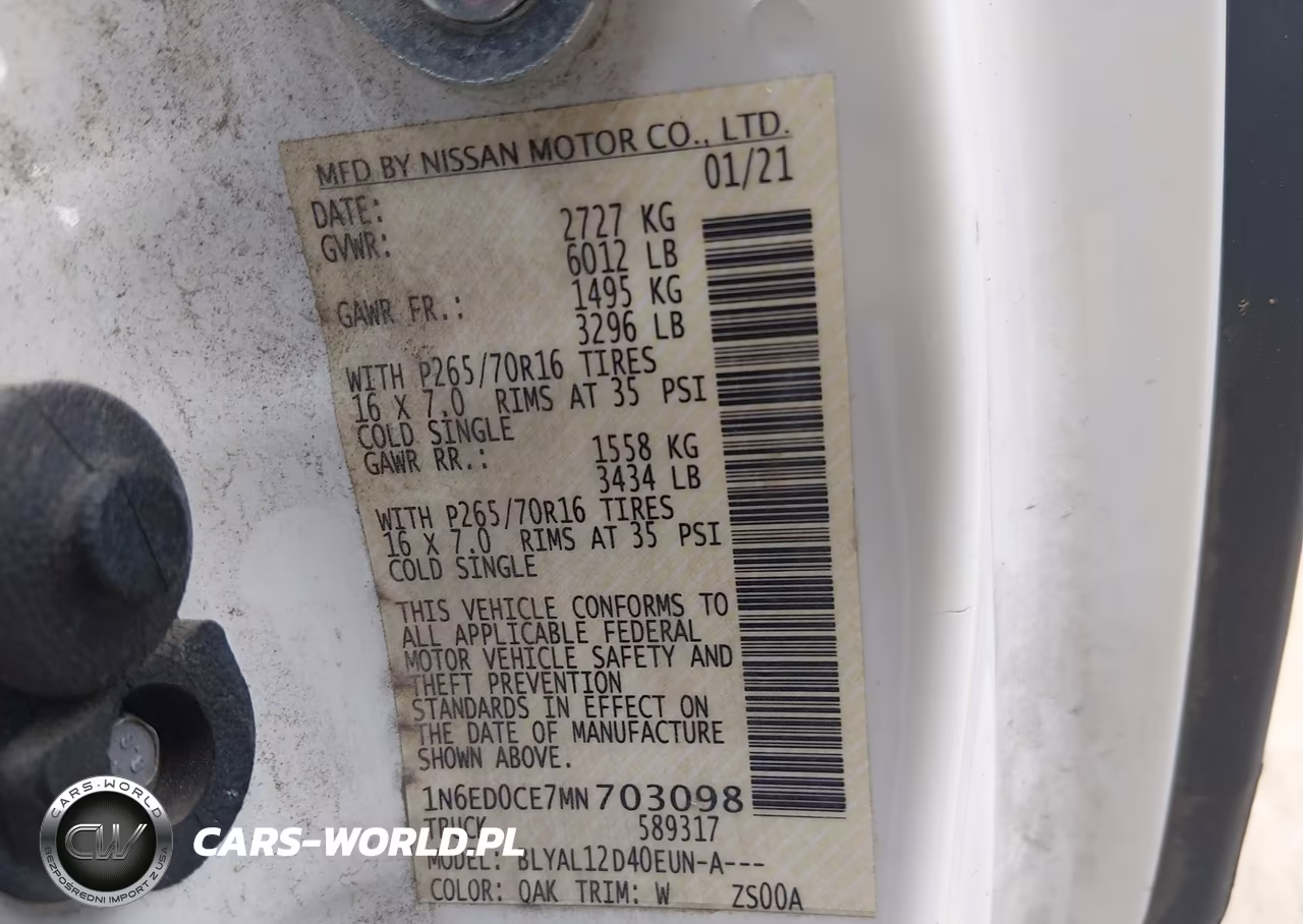2021 Nissan Frontier King Cab S 4X2 VIN:1N6ED0CE7MN703098 - 9