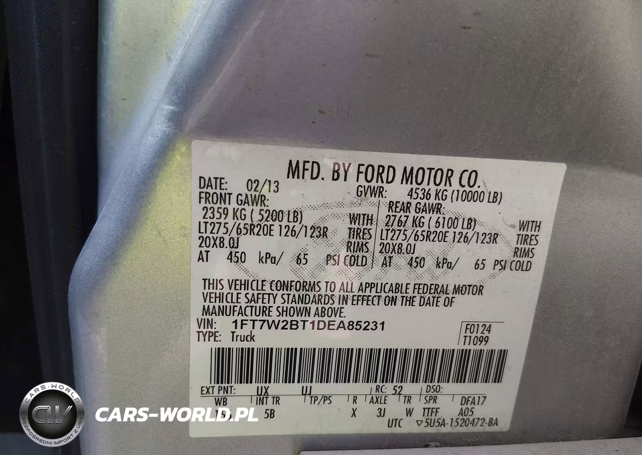 2013 Ford F-250 Lariat VIN:1FT7W2BT1DEA85231 - 9