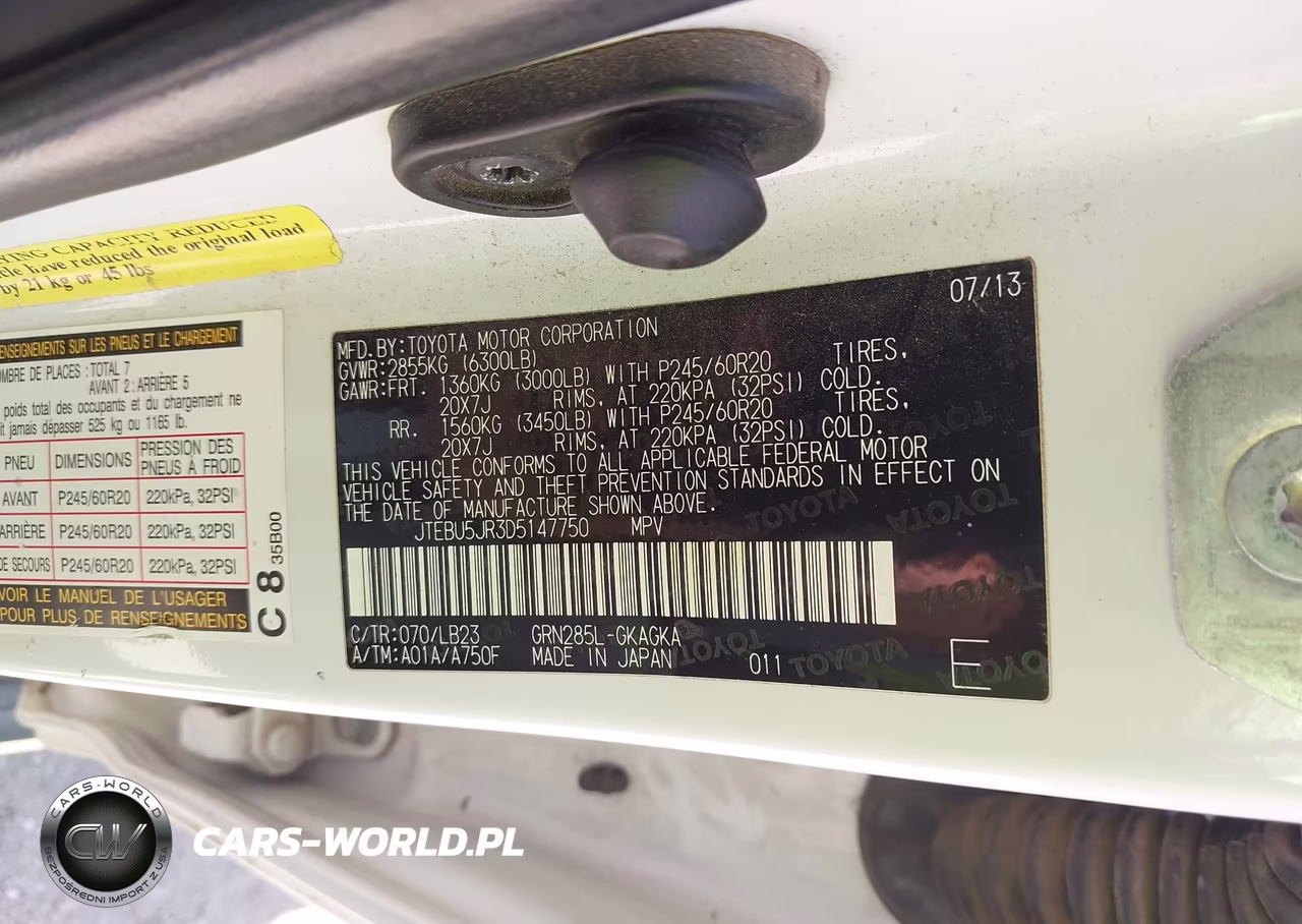 2013 Toyota 4Runner Limited VIN:JTEBU5JR3D5147750 - 9