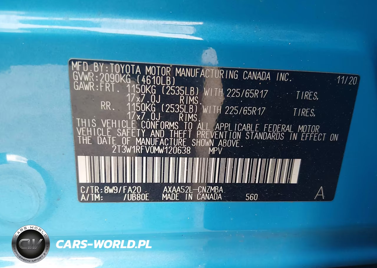 2021 Toyota Rav4 Xle VIN:2T3W1RFV0MW120638 - 9