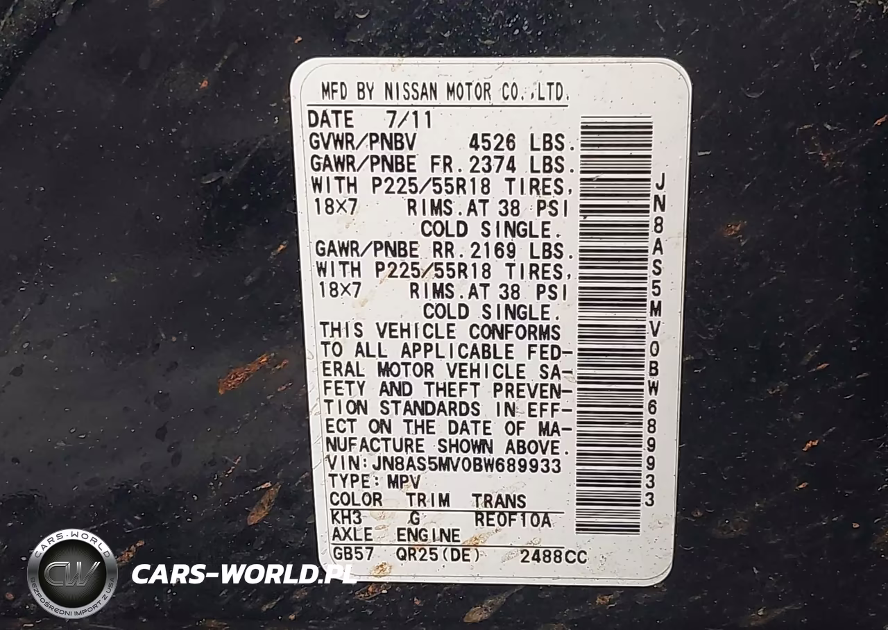 2011 Nissan Rogue Sv VIN:JN8AS5MV0BW689933 - 9