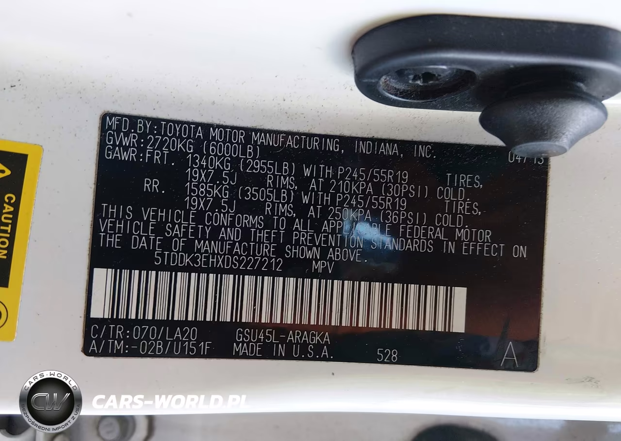 2013 Toyota Highlander Limited V6 VIN:5TDDK3EHXDS227212 - 9