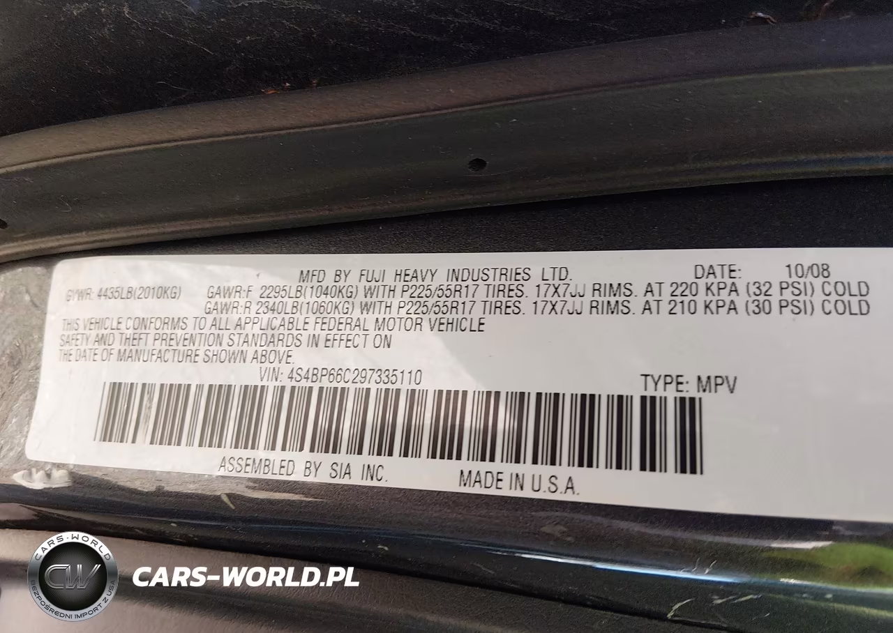 2009 Subaru Outback 2.5I Limited VIN:4S4BP66C297335110 - 9