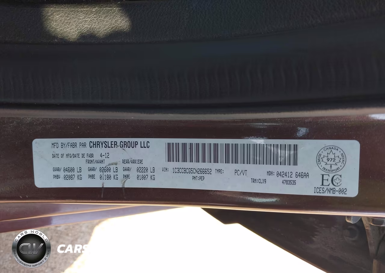 2012 Chrysler 200 Limited VIN:1C3CCBCG5CN266652 - 7