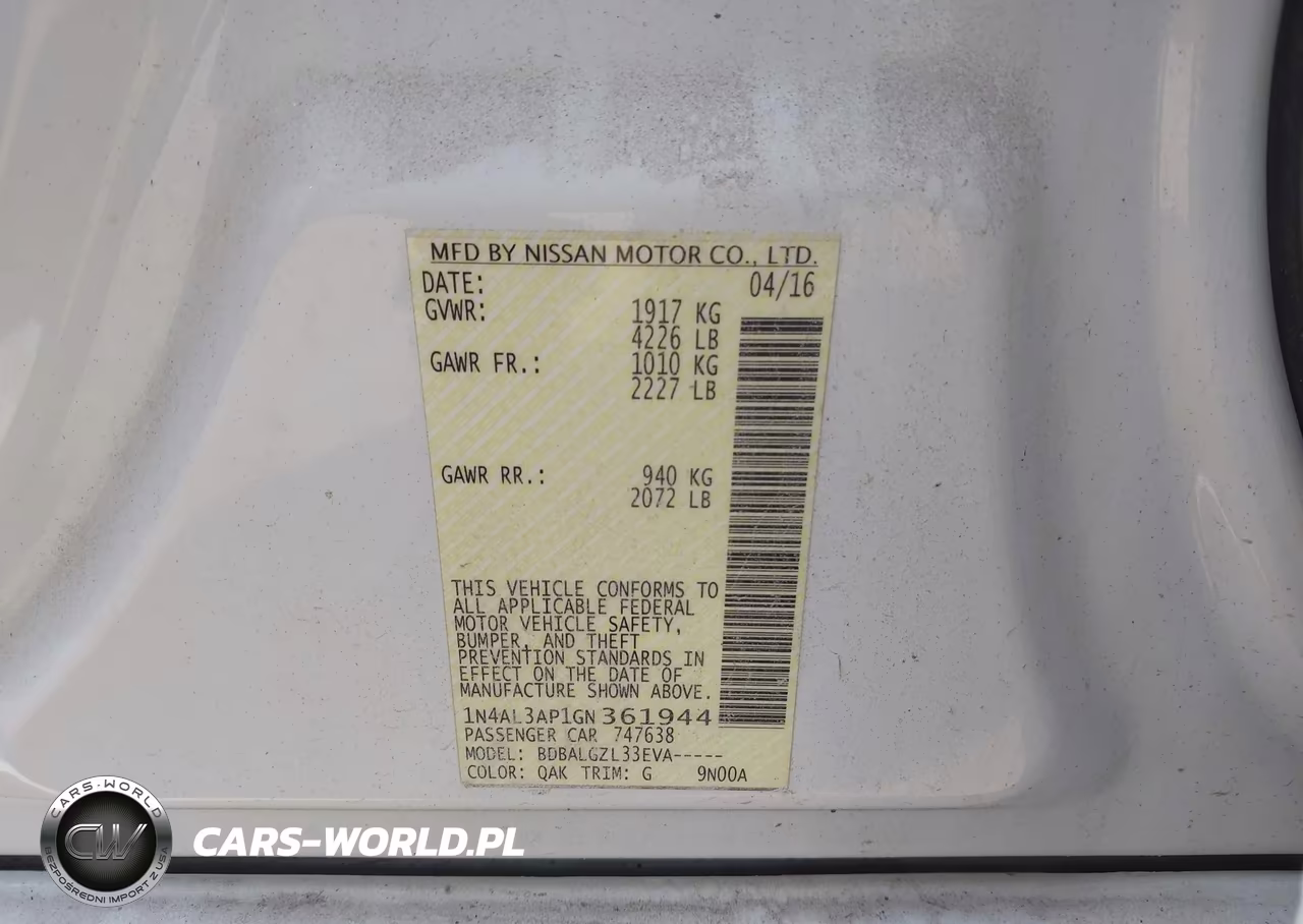 2016 Nissan Altima 2.5 VIN:1N4AL3AP1GN361944 - 9