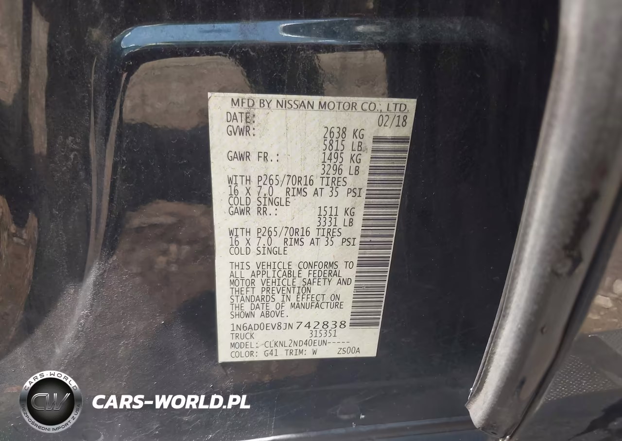 2018 Nissan Frontier Sv VIN:1N6AD0EV8JN742838 - 9