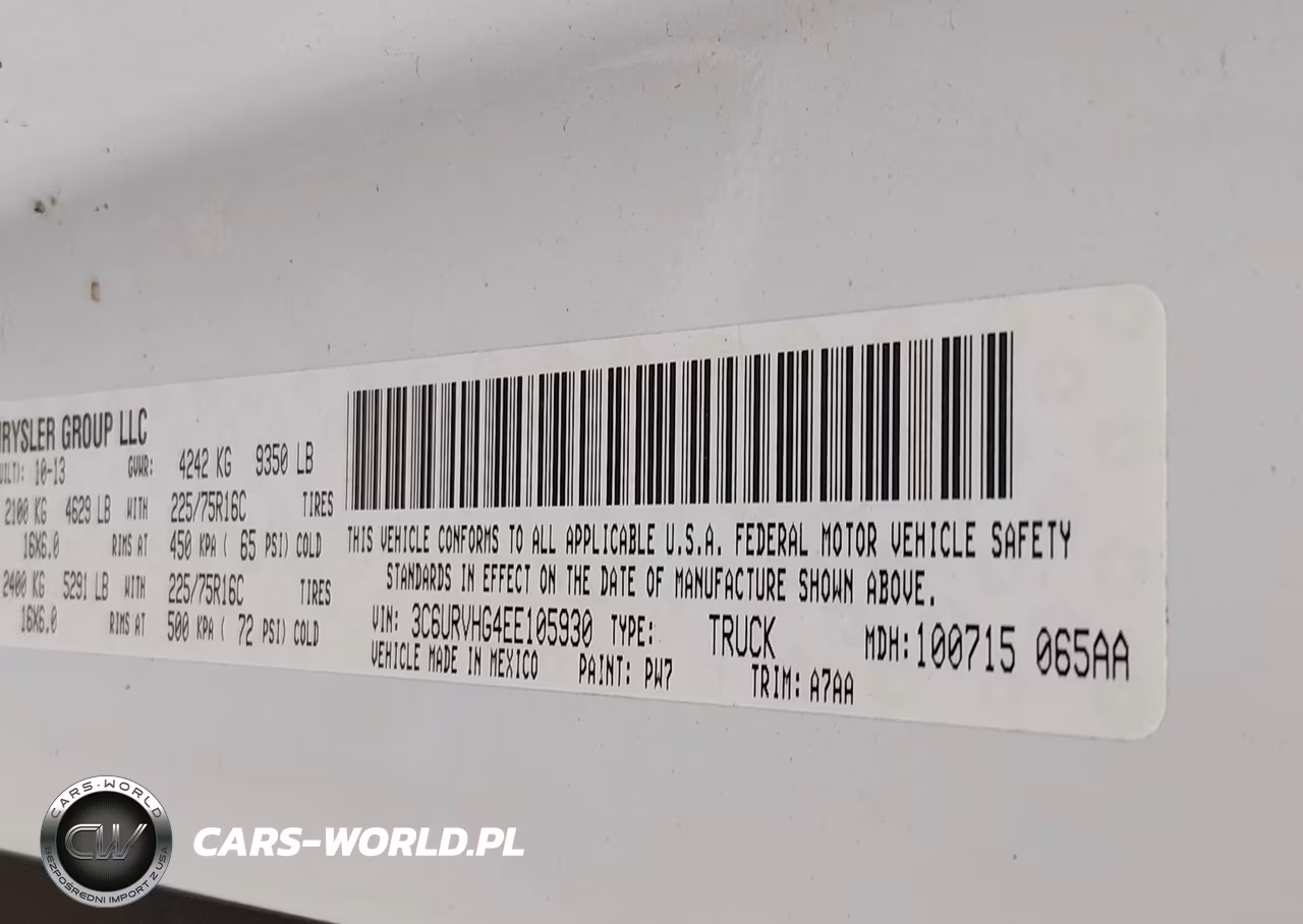 2014 Ram Promaster 3500 High Roof VIN:3C6URVHG4EE105930 - 9