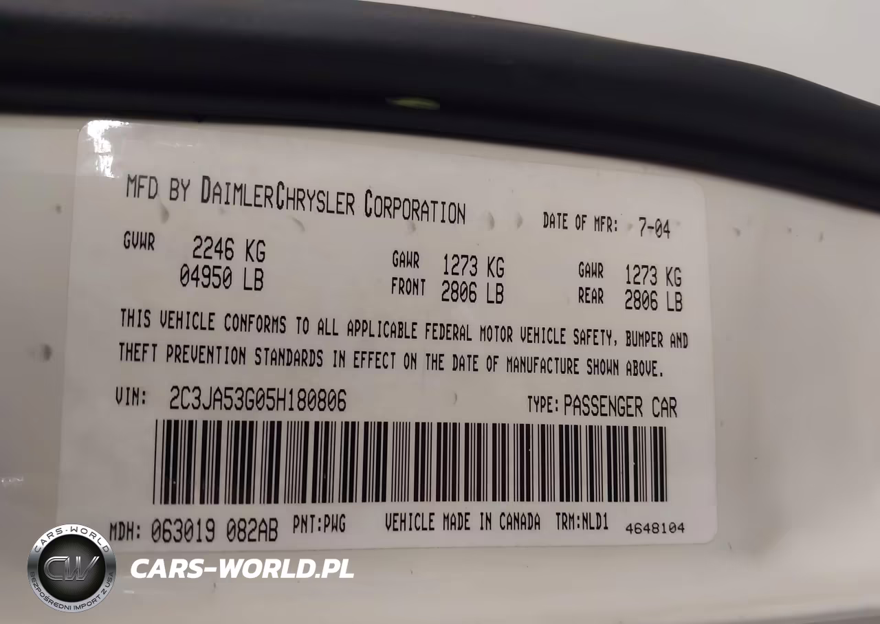 2005 Chrysler 300 Touring VIN:2C3JA53G05H180806 - 9