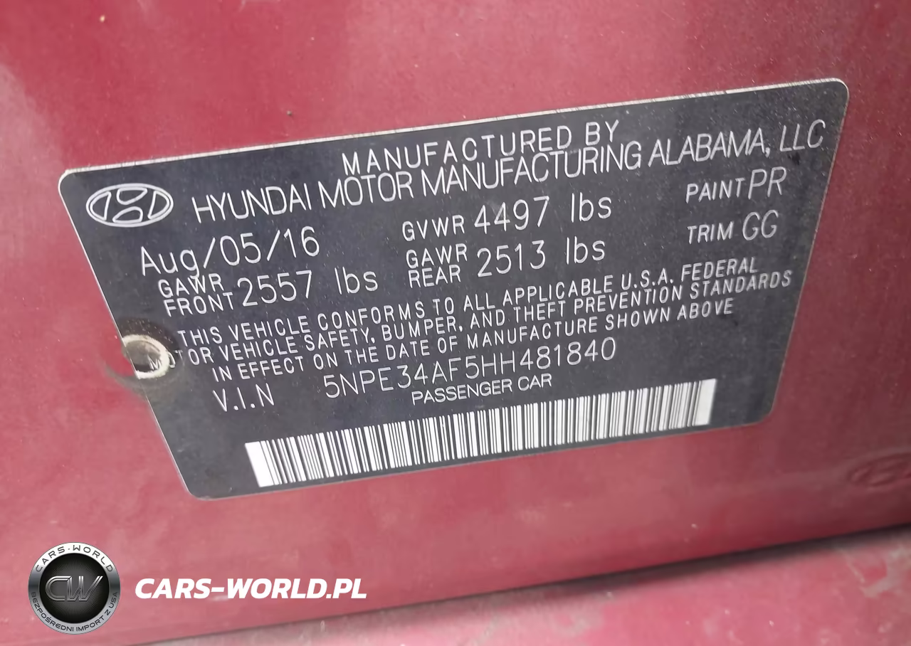 2017 Hyundai Sonata Sport VIN:5NPE34AF5HH481840 - 9