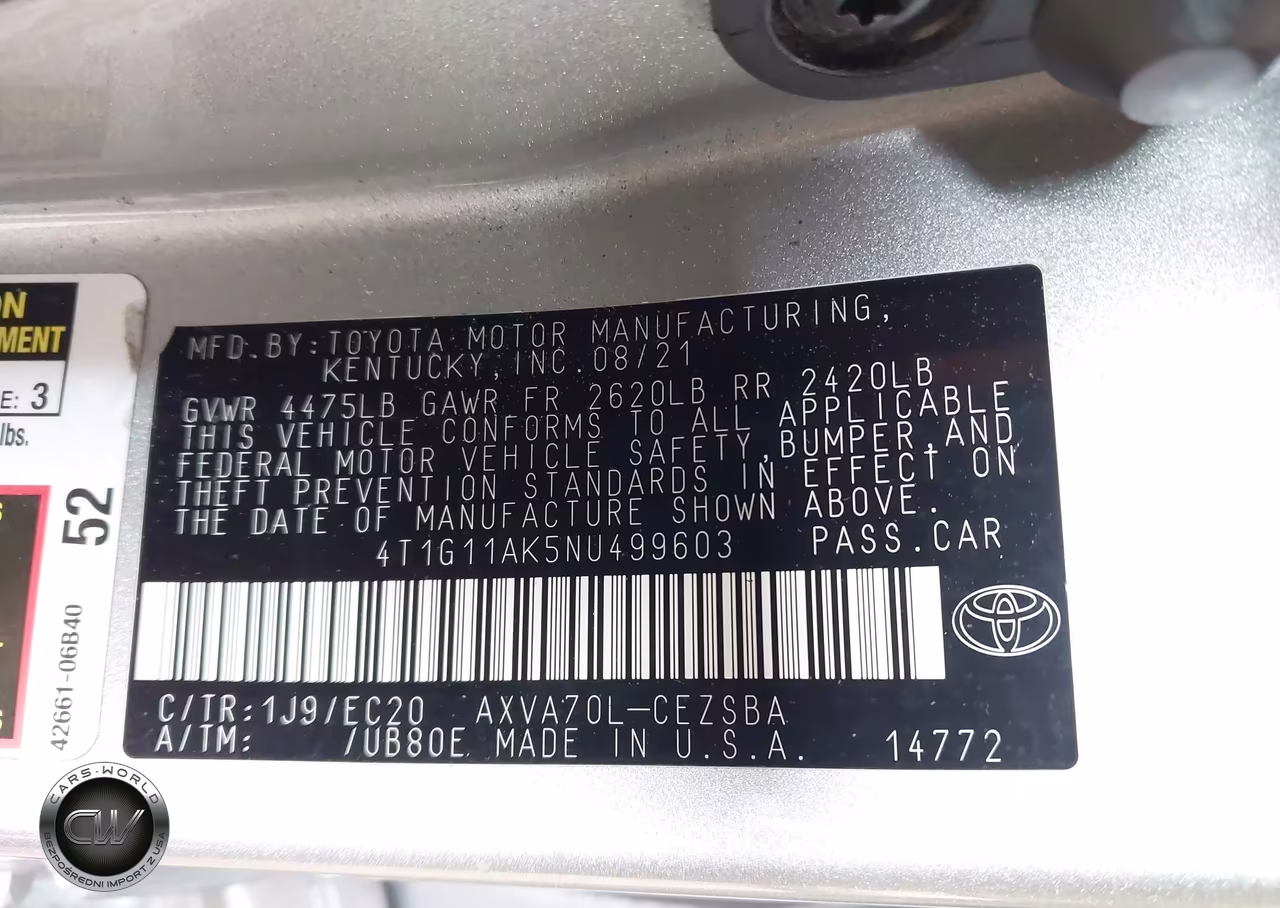 2022 Toyota Camry Se Nightshade Edition VIN:4T1G11AK5NU499603 - 9