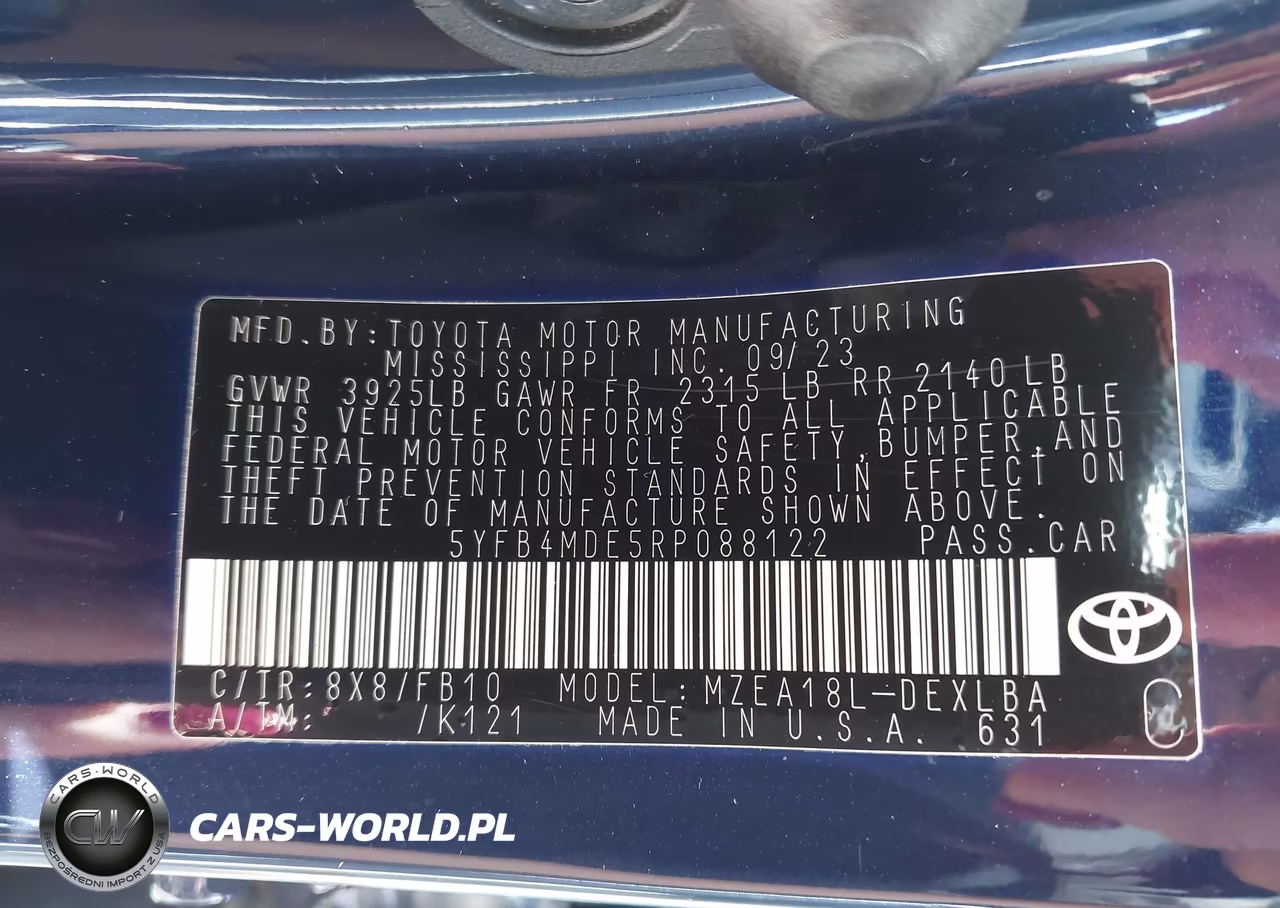 2024 Toyota Corolla Le VIN:5YFB4MDE5RP088122 - 9