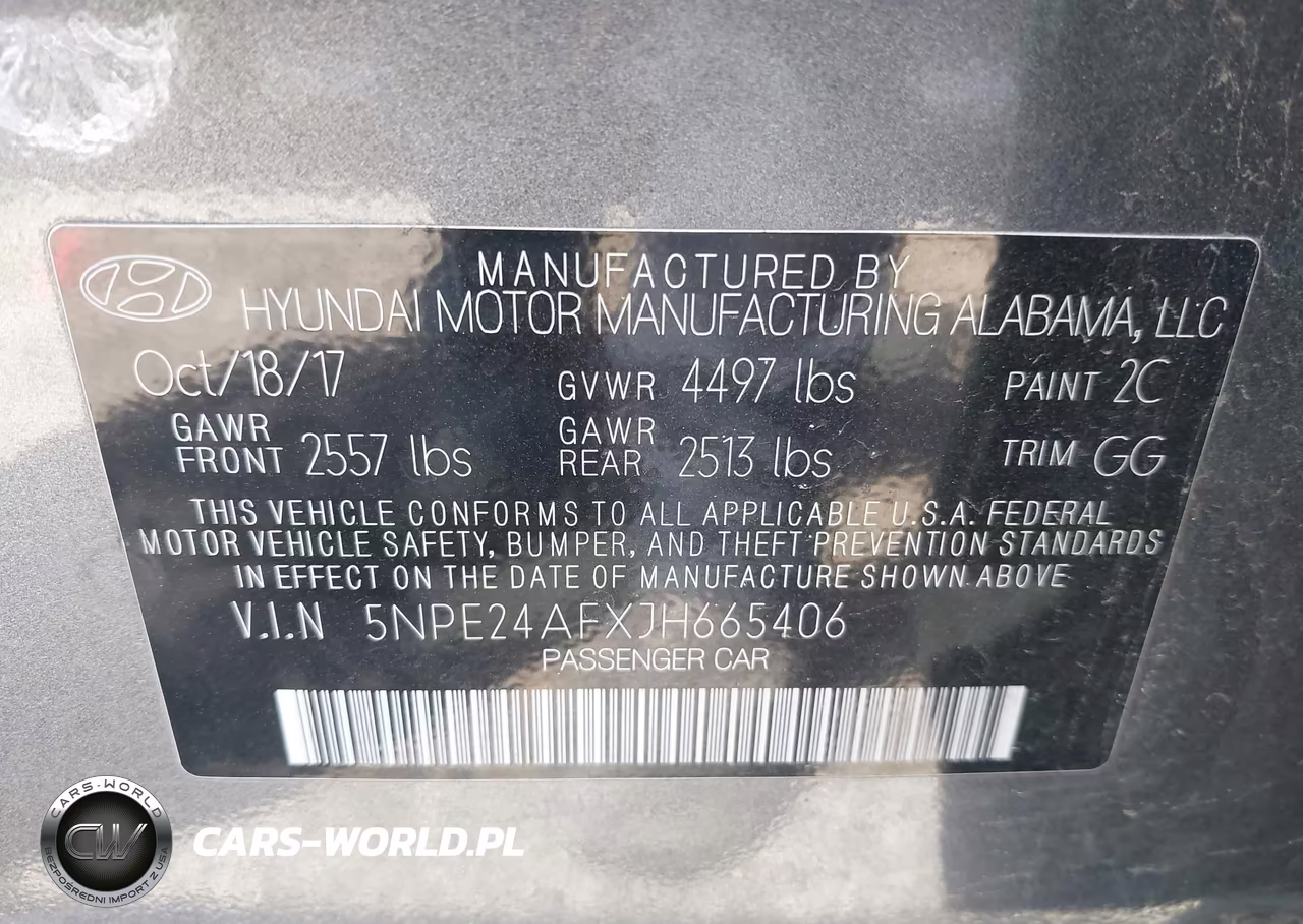2018 Hyundai Sonata Se VIN:5NPE24AFXJH665406 - 9