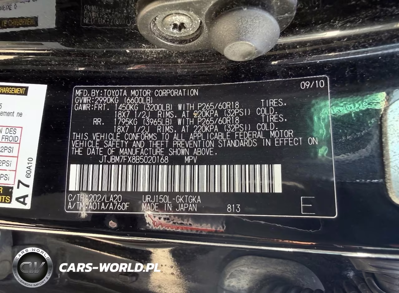 2011 Lexus Gx 460 VIN:JTJBM7FX8B5020168 - 9