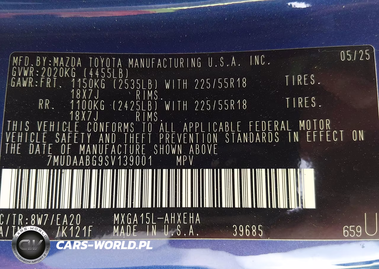 2025 Toyota Corolla Cross Xle VIN:7MUDAABG9SV139001 - 9