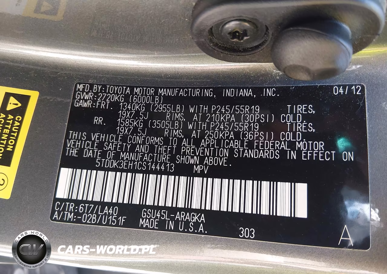 2012 Toyota Highlander Limited V6 VIN:5TDDK3EH1CS144413 - 9