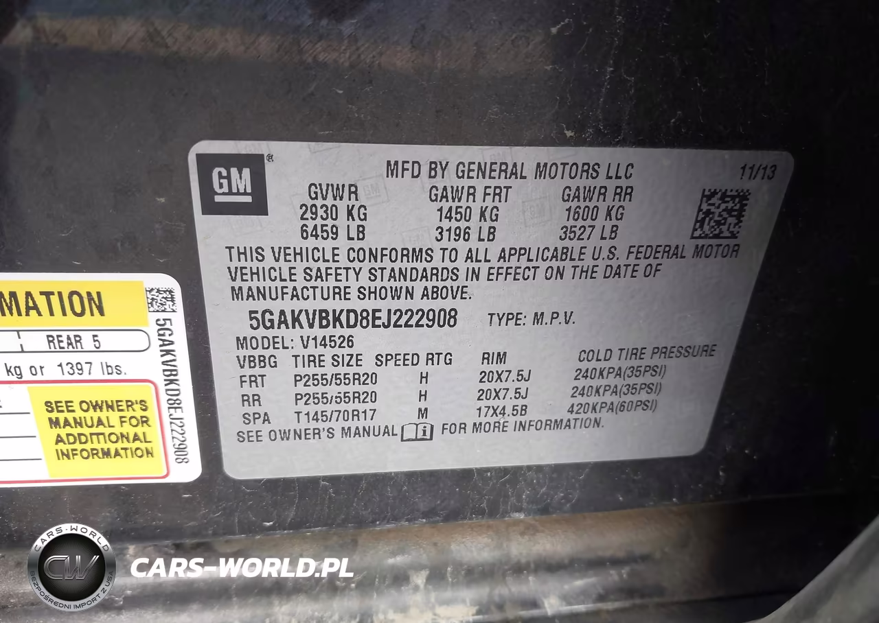 2014 Buick Enclave Leather VIN:5GAKVBKD8EJ222908 - 9