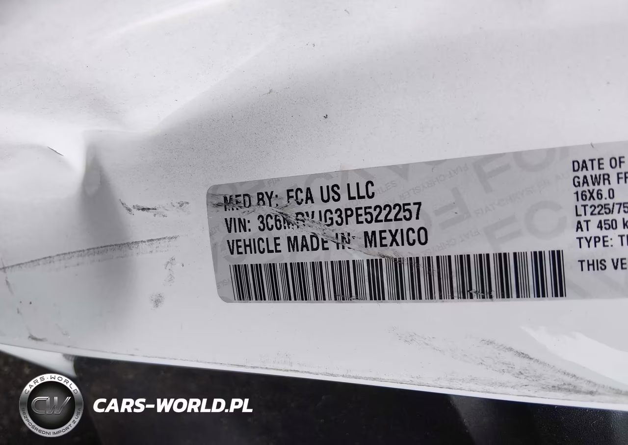 2023 Ram Promaster 3500 Cargo Van High Roof 159 Wb Ext VIN:3C6MRVJG3PE522257 - 9