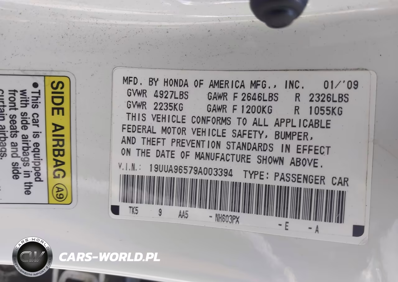 2009 Acura Tl 3.7 VIN:19UUA96579A003394 - 9