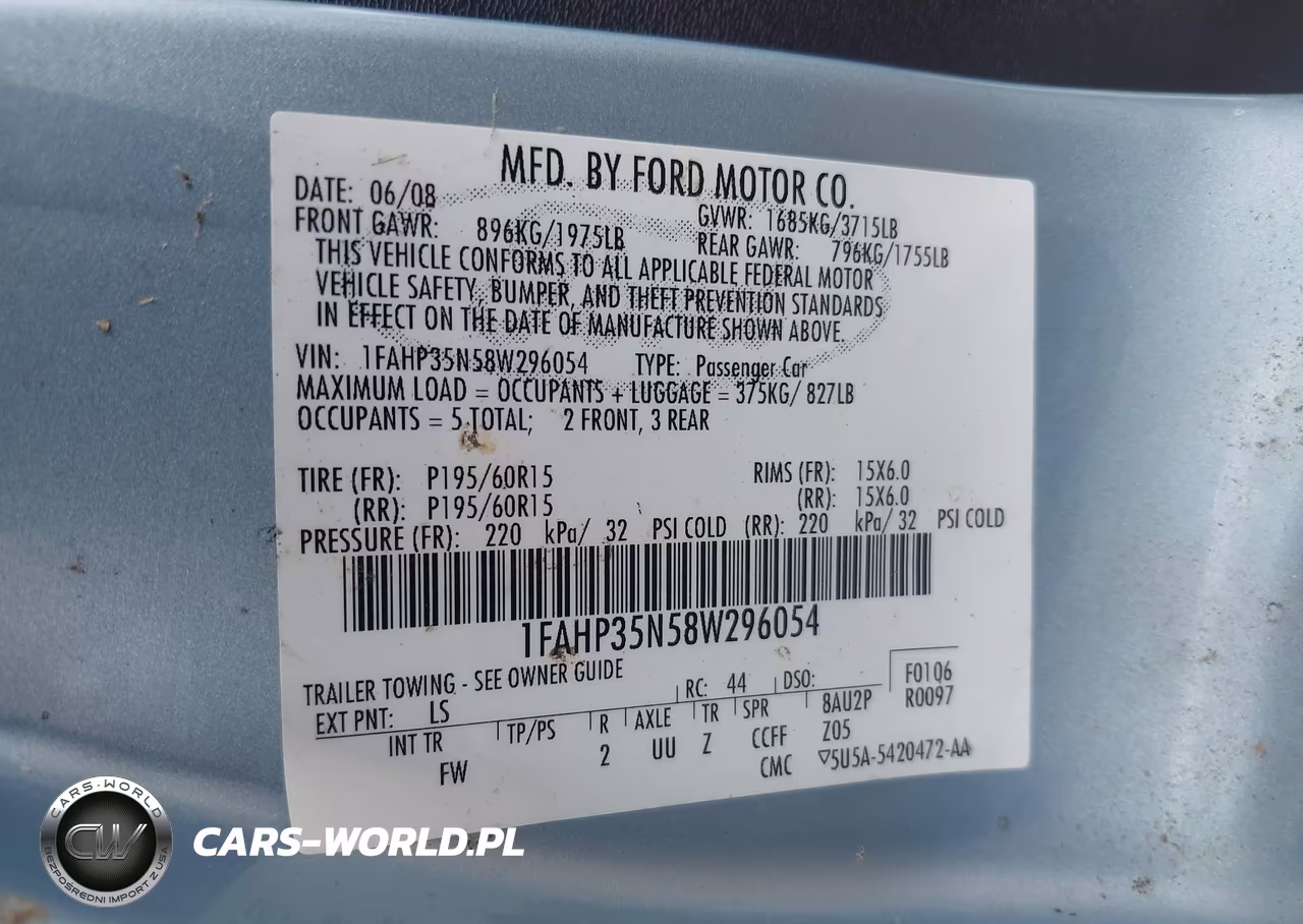 2008 Ford Focus Se-Ses VIN:1FAHP35N58W296054 - 9