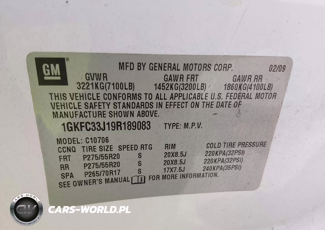 2009 GMC Yukon Slt2 VIN:1GKFC33J19R189083 - 9