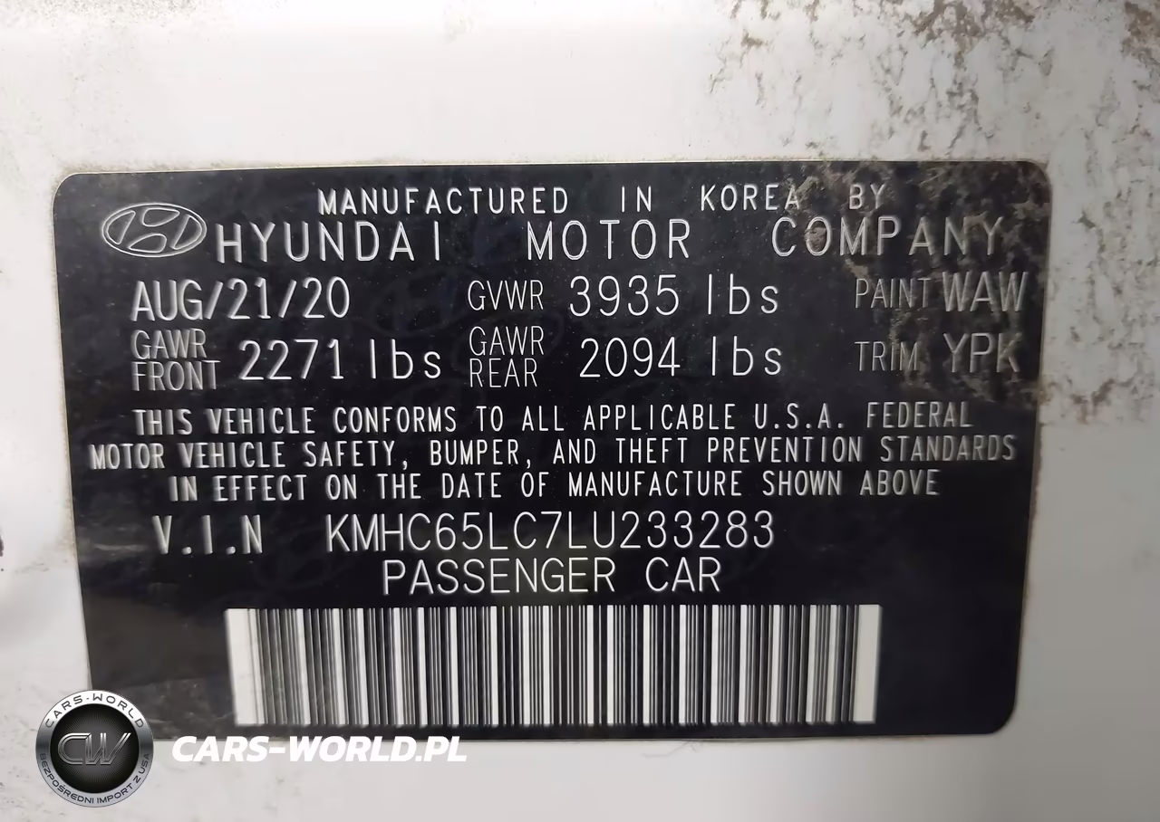 2020 Hyundai Ioniq Hybrid Blue VIN:KMHC65LC7LU233283 - 9