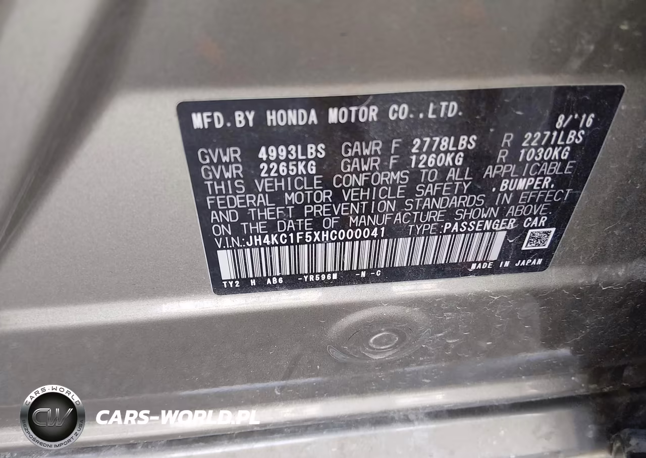 2017 Acura Rlx VIN:JH4KC1F5XHC000041 - 9