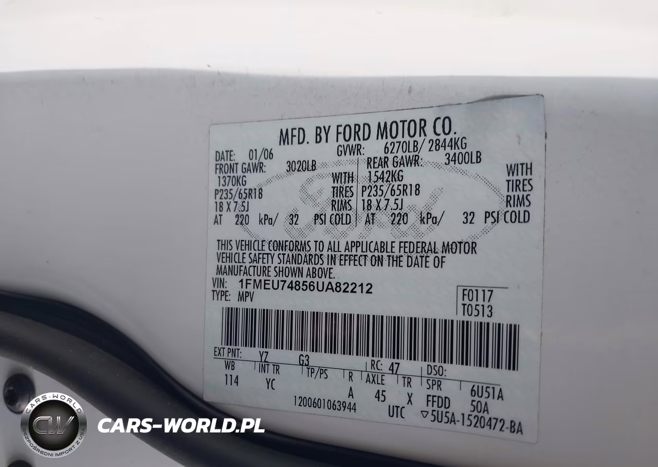 2006 Ford Explorer Eddie Bauer VIN:1FMEU74856UA82212 - 9