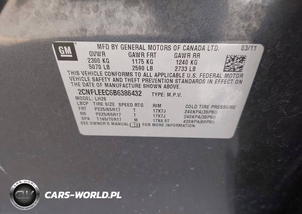 2011 Chevrolet Equinox Lt W-1Lt VIN:2CNFLEEC6B6386432 - 9