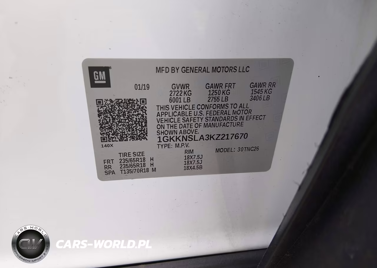 2019 GMC Acadia Sle-2 VIN:1GKKNSLA3KZ217670 - 9
