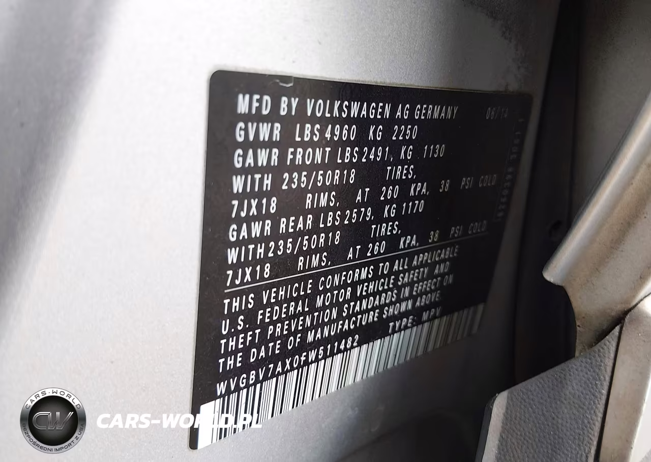 2015 Volkswagen Tiguan Sel VIN:WVGBV7AX0FW511482 - 9
