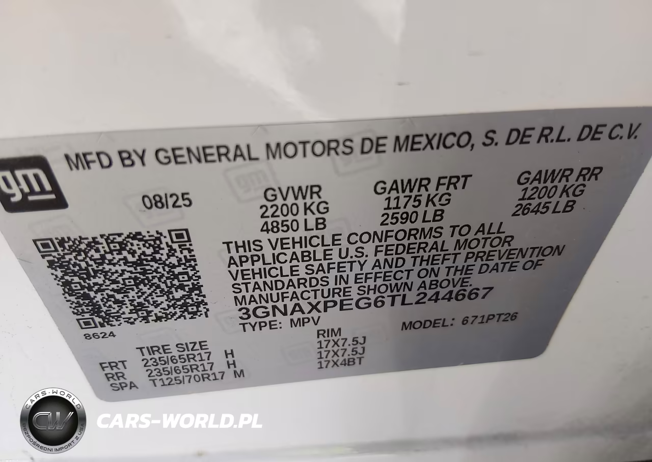 2026 Chevrolet Equinox Awd Lt VIN:3GNAXPEG6TL244667 - 9