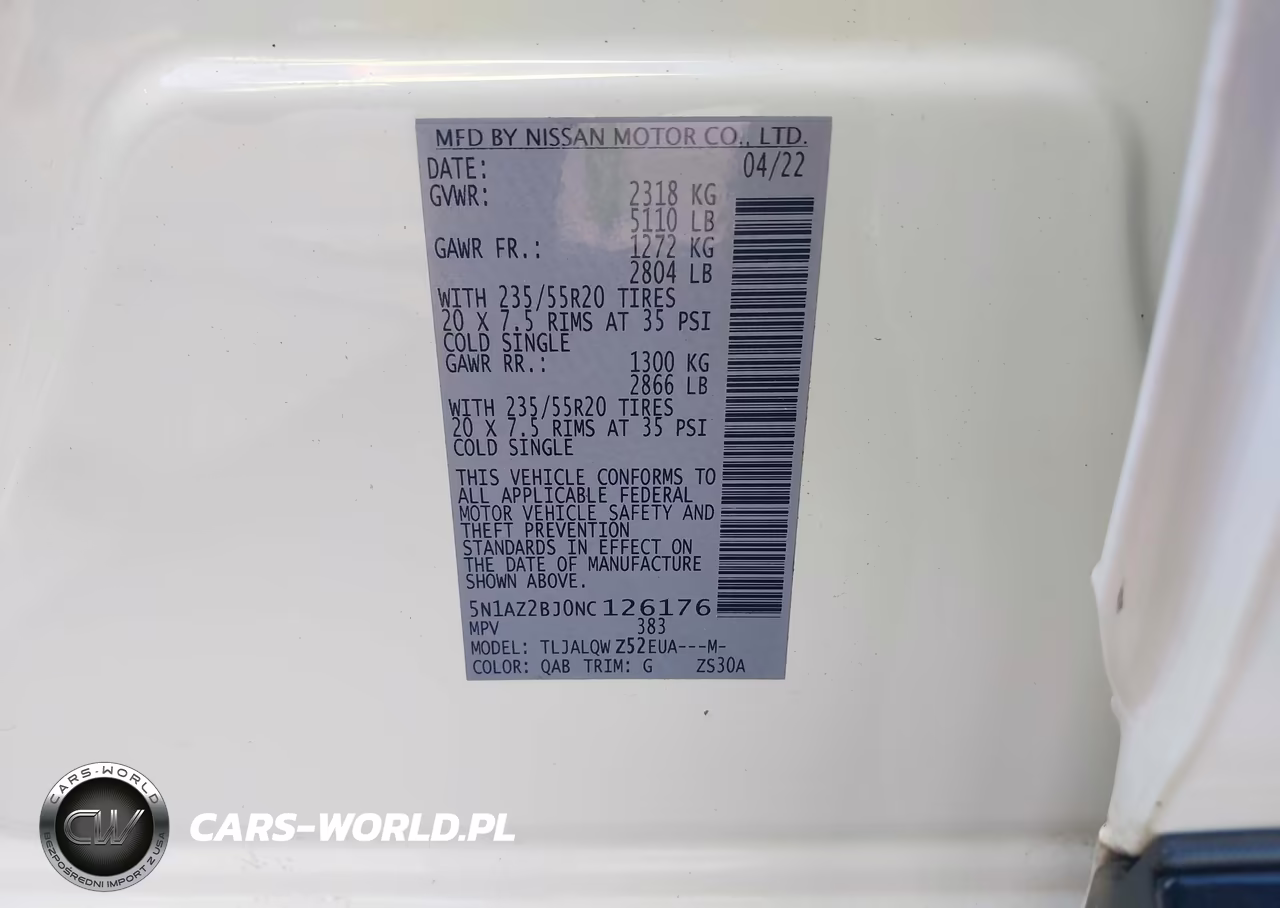 2022 Nissan Murano Sv Fwd VIN:5N1AZ2BJ0NC126176 - 9
